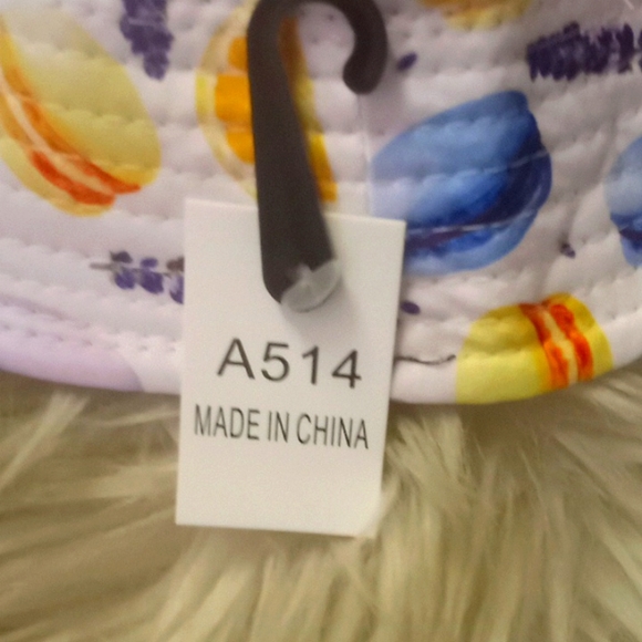 Macaroons & Lavender Multicolored Reversible Cotton Bucket Hat - Picture 6 of 11